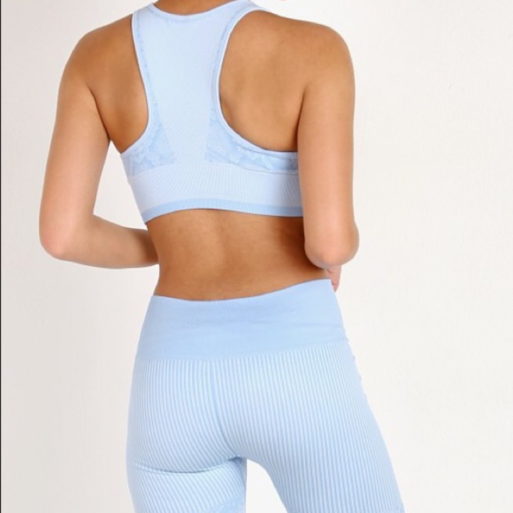 Varley Perkins Bra Sky Blue Snake